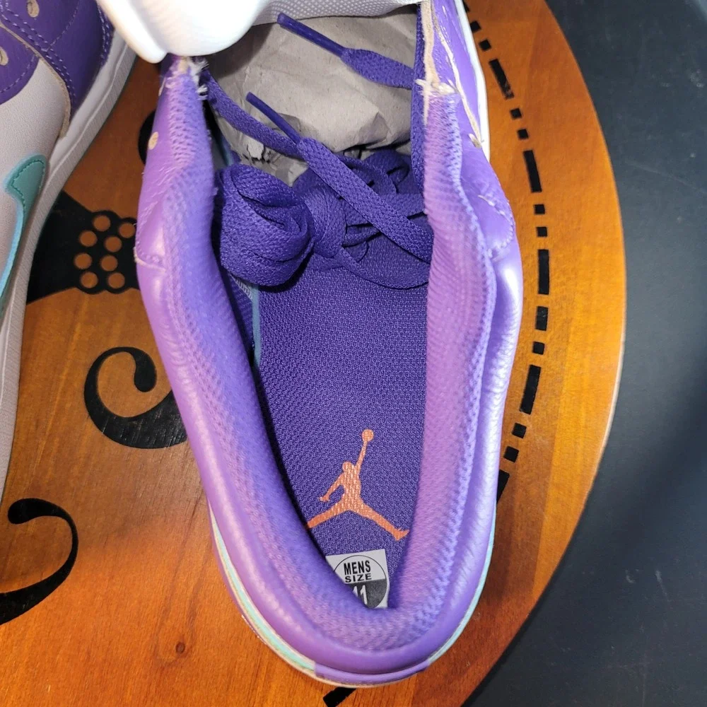 Nike Air Jordan 1 Low Action Grape Sky J Light Olive Purple Teal White DC0774502